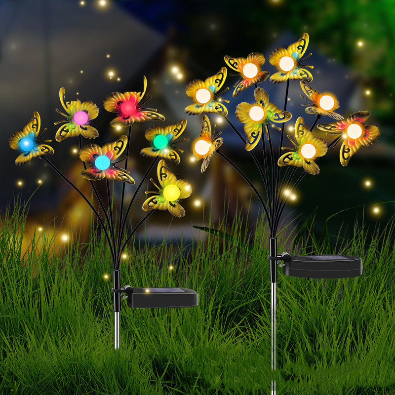 Solar Butterfly Firefly Lights – Outdoor LED Garden Decor