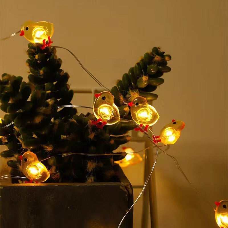 Easter Bunny Carrot String Lights – Battery Powered LED Decor