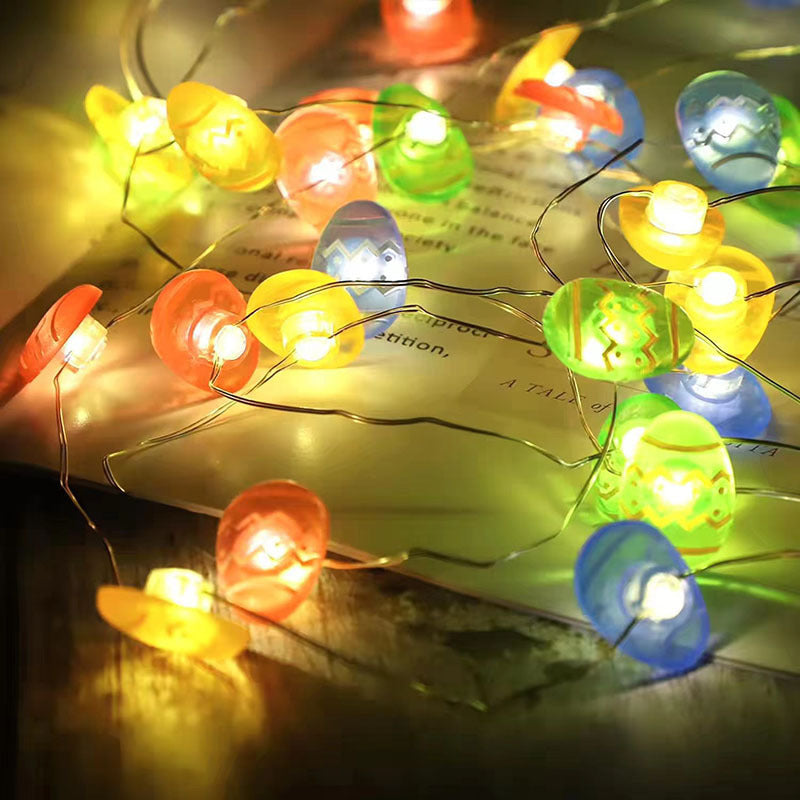 Easter Bunny Carrot String Lights – Battery Powered LED Decor