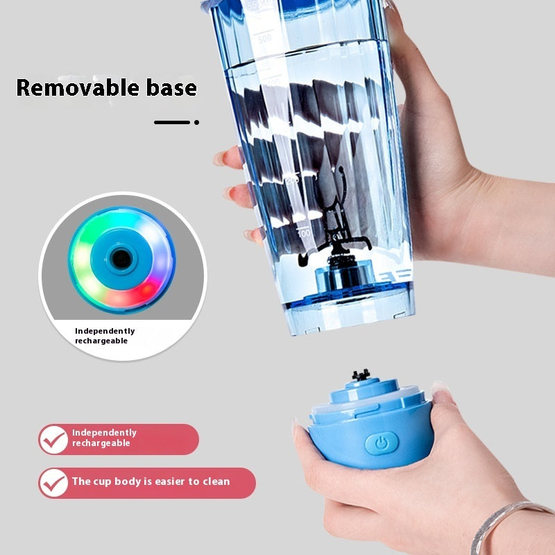 USB Auto Stirring Cup – LED Light, 550ml Leakproof for Egg Whites & Shakes